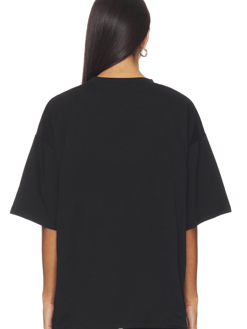 superdown Black Ruched-Side Oversized Tee - Picture 4 of 4